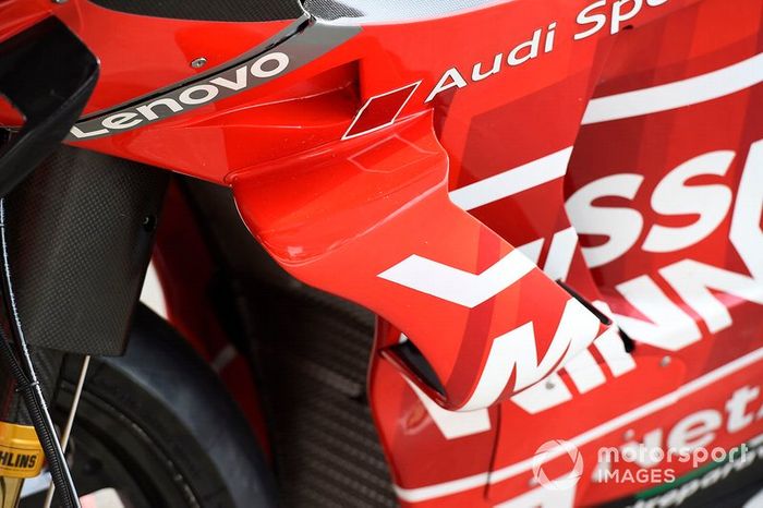 Detalle del carenado de Ducati