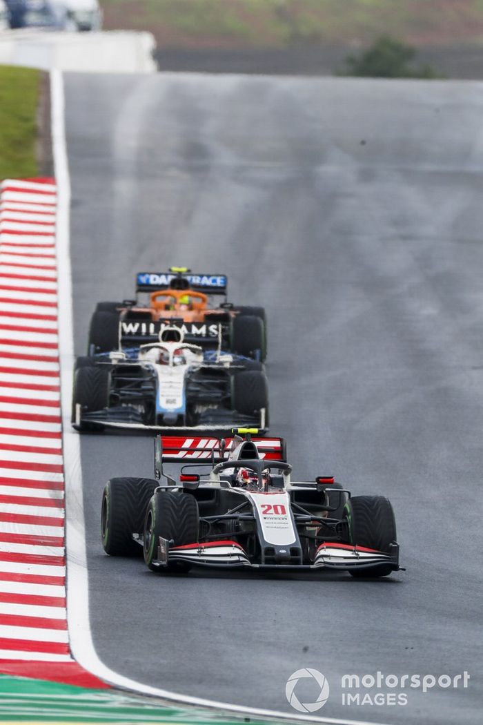 Kevin Magnussen, Haas VF-20, George Russell, Williams FW43, Lando Norris, McLaren MCL35
