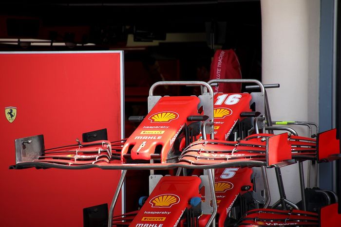 El alerón delantero del Ferrari SF1000