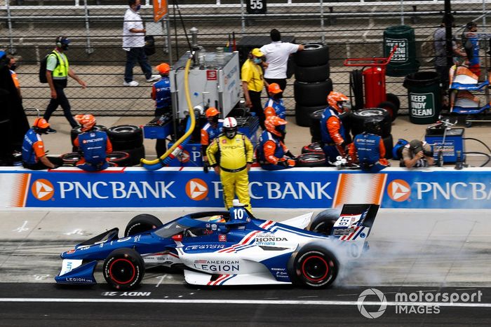 Alex Palou, Chip Ganassi Racing Honda, Pit Stop