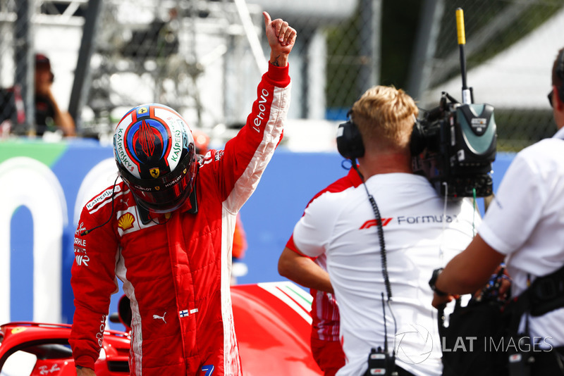 El poleman Kimi Raikkonen, Ferrari