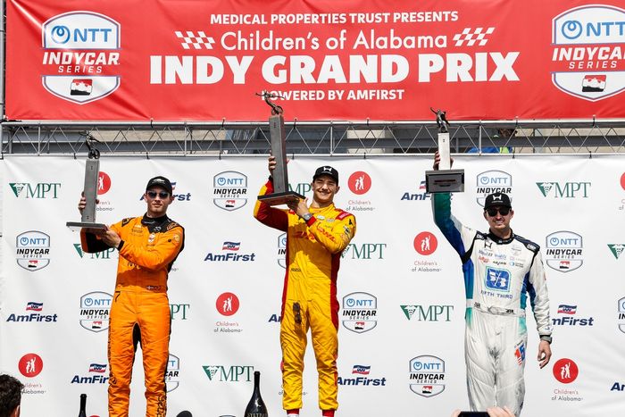 Christian Lundgaard, Arrow McLaren, Alex Palou, Chip Ganassi Racing, Graham Rahal, Rahal Letterman Lanigan Racing