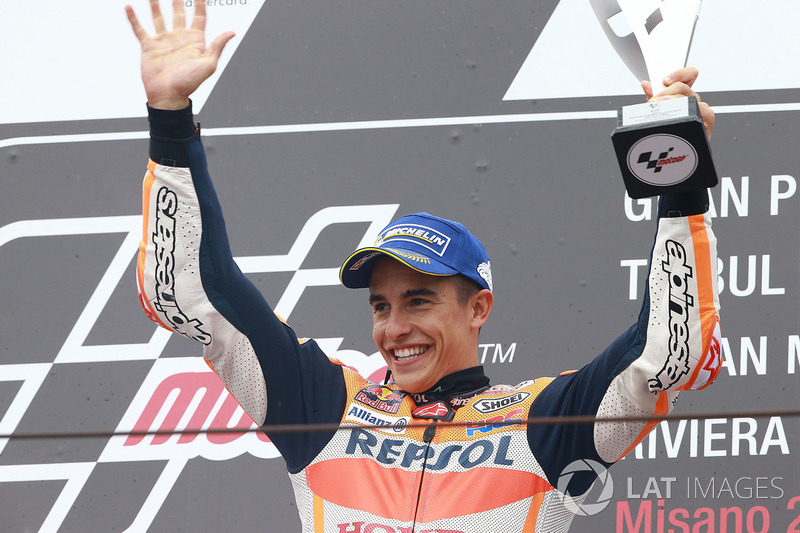 Podium: Race winner Marc Marquez, Repsol Honda Team