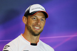 Jenson Button, McLaren in the FIA Press Conference