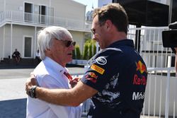 Bernie Ecclestone, Christian Horner, Team Principal Red Bull Racing