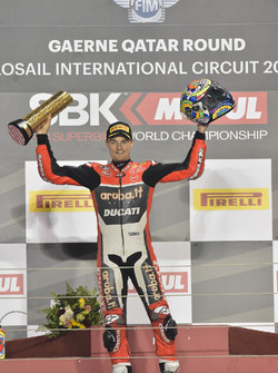Podium : le vainqueur Chaz Davies, Ducati Team