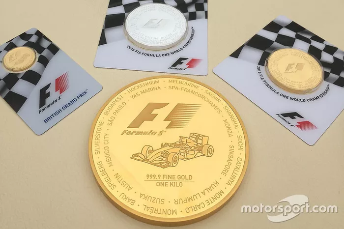Moneda de oro de Fórmula 1