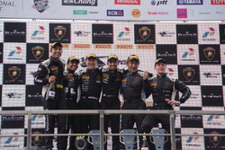 Race 2 winner Toshiyuki Ochiai & Afiq Yazid, Second place Armaan Ebrahim & Dilantha Malagamuwa, third place Yudai Uchida and Jono Lester