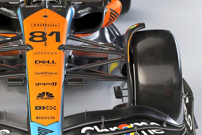 McLaren MCL60, detail front suspension