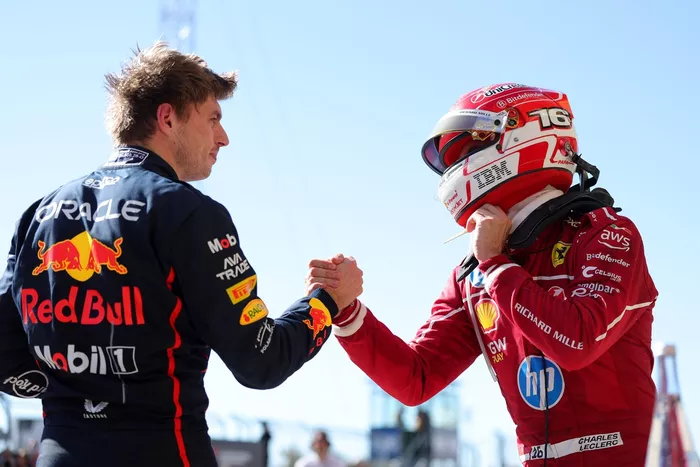Charles Leclerc, Ferrari, Max Verstappen, Red Bull Racing