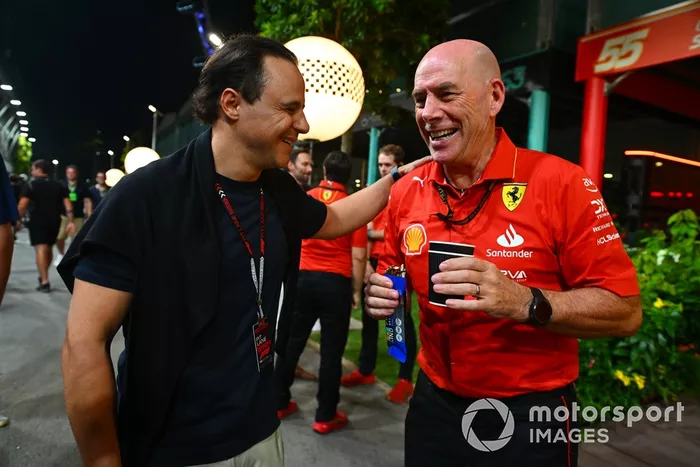 Jock Clear, Senior Performance Engineer, Scuderia Ferrari, Felipe Massa in the Paddock 