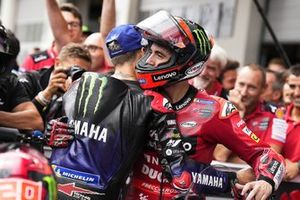 1. Francesco Bagnaia, Ducati Team, 2. Fabio Quartararo, Yamaha Factory Racing