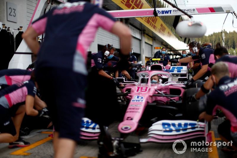 Racing Point practica los pitstops