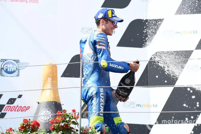 Podio: segundo lugar Joan Mir, Team Suzuki MotoGPMiller, Pramac Racing