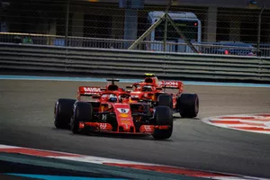 Sebastian Vettel, Ferrari en Kimi Raikkonen, Ferrari