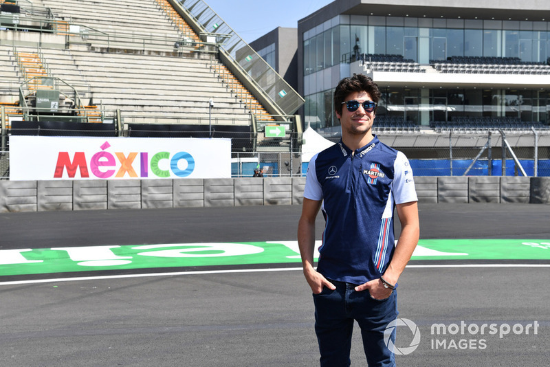Lance Stroll, Williams Racing, fait une reconnaissance de la piste
