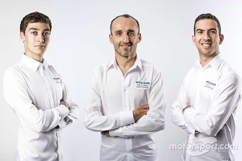 George Russell, Robert Kubica, Nicholas Latifi, Williams Martini Racing