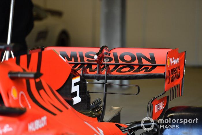 Alerón trasero de Sebastian Vettel, Ferrari SF90