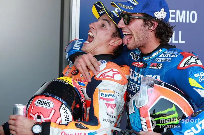Ganador, Marc Marquez, Repsol Honda Team, segundo, Alex Rins, Team Suzuki MotoGP