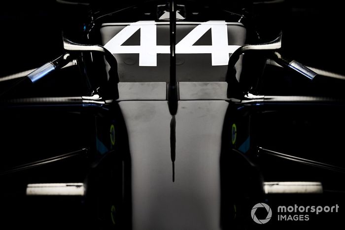 El morro de Lewis Hamilton, Mercedes F1 W11 
