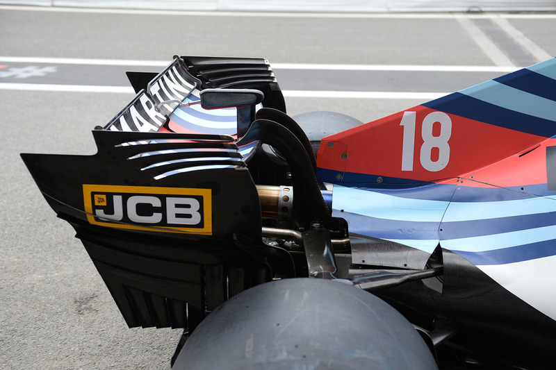 Williams FW41 rear wing detail