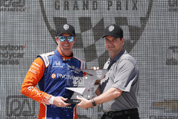 Scott Dixon, Chip Ganassi Racing Honda, sur le podium