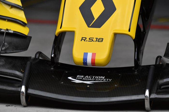 Renault Sport F1 Team RS18, detalle de la nariz