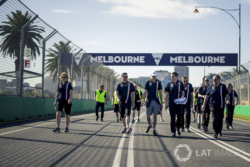Esteban Ocon, Force India F1 walks the track