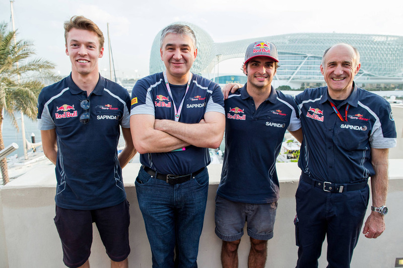 Serguei Beloussov with Daniil Kvyat, Toro Rosso, Carlos Sainz Jr., Toro Rosso y Franz Tost