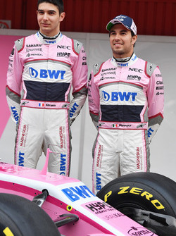 Esteban Ocon, Sahara Force India F1 et Sergio Perez, Sahara Force India
