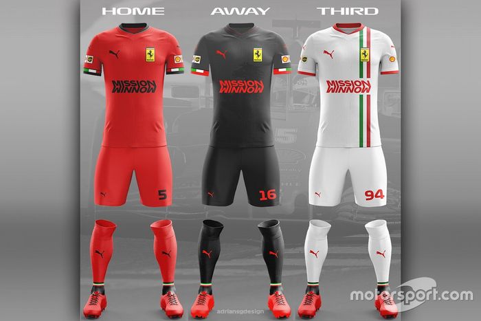 Ferrari football team kit
