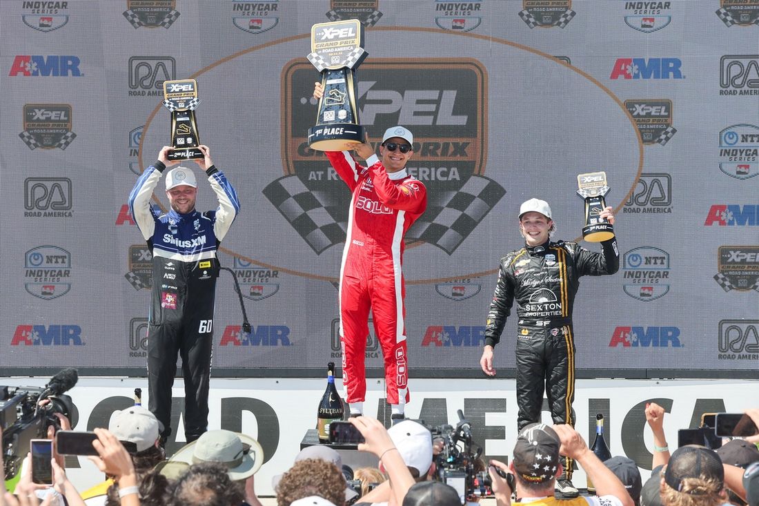 Felix Rosenqvist, Meyer Shank Racing, Alex Palou, Chip Ganassi Racing, Santino Ferrucci, A. J. Foyt Enterprises