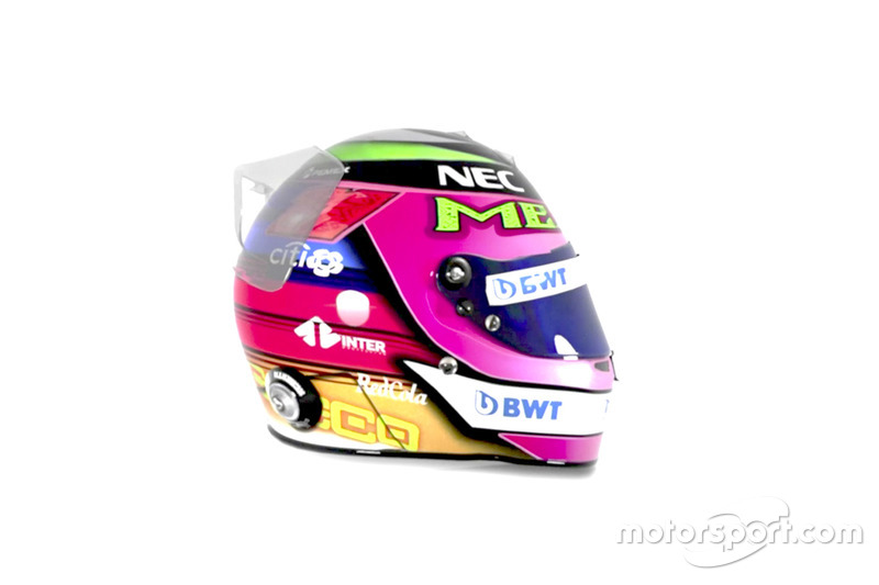 Casco especial para Sergio Pérez, Racing Point Force India para el GP de México