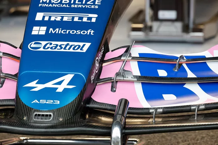 Alpine A523 Detalle del morro