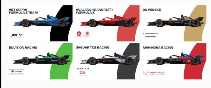 Carros da Fórmula E 2023