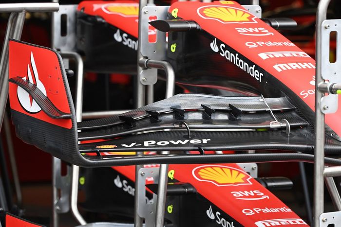 Detalle técnico del Ferrari SF-23