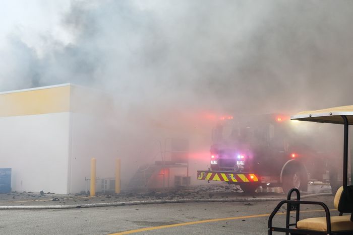 Incendio en la zona de garajes de Daytona