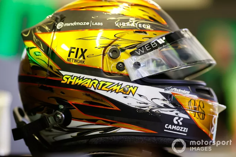 Helmet of Robert Shwartzman, Stake F1 Team KICK Sauber 