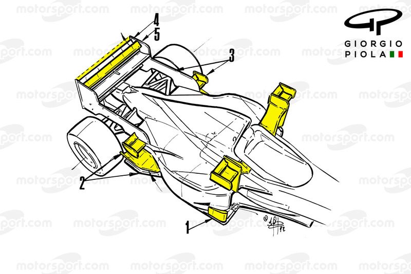 Tyrrell 025 rear view, Monaco GP