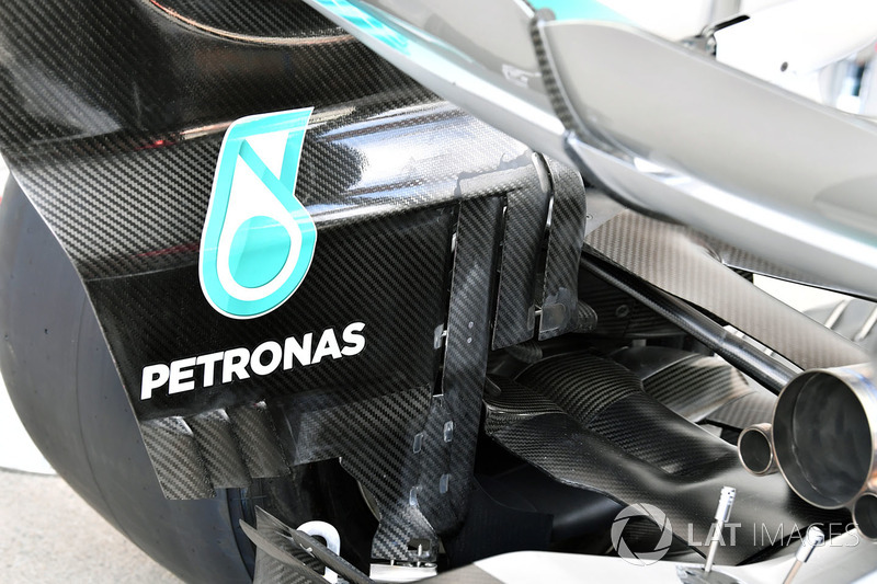 Mercedes AMG F1 F1 W08 achterkant detail