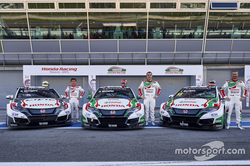 Ryo Michigami, Norbert Michelisz, Tiago Monteiro, Honda Racing Team JAS, Honda Civic WTCC