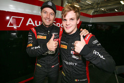 Polesitters Marcel Fassler, Dries Vanthoor, Belgian Audi Club Team WRT