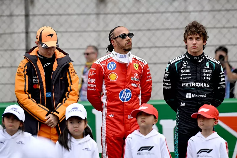 Lewis Hamilton, Ferrari, Oscar Piastri, McLaren, Andrea Kimi Antonelli, Mercedes