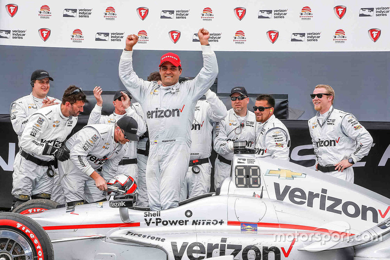 Ganador de la carrera Juan Pablo Montoya, Team Penske Chevrolet