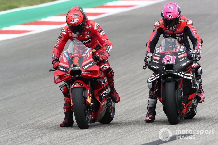 Francesco Bagnaia, Equipo Ducati, Aleix Espargaró, Aprilia Racing Team 