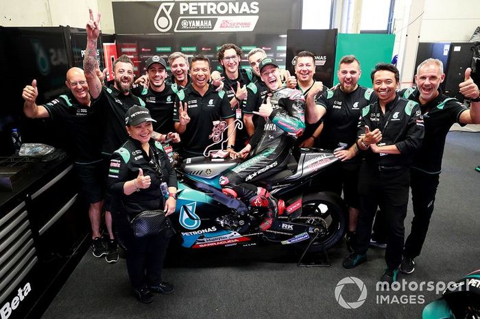 Fabio Quartararo, Petronas Yamaha SRT celebra