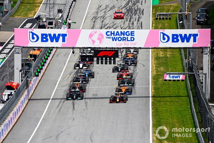 El momento del inicio del Gran Premio de Estiria de Fórmula 1.