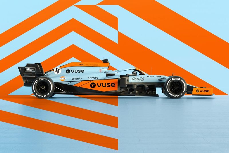 McLaren MCL35M with Gulf livery