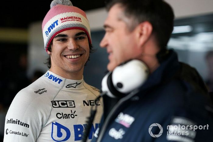 Lance Stroll, Racing Point F1 Team y Bradley Joyce, Racing Point F1 Team