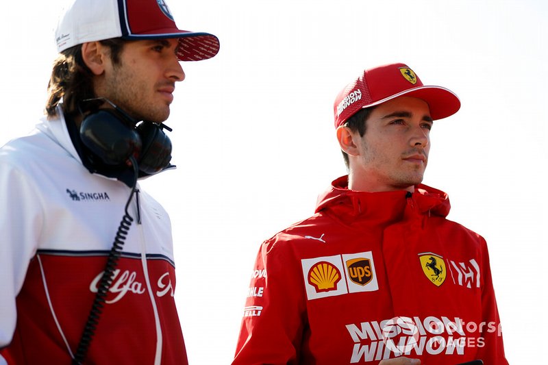 Antonio Giovinazzi, Alfa Romeo Racing, Charles Leclerc, Ferrari